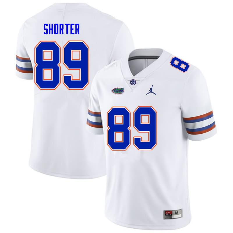 Men's NCAA Florida Gators Justin Shorter #89 Stitched Authentic Nike White College Football Jersey DFS4465SQ